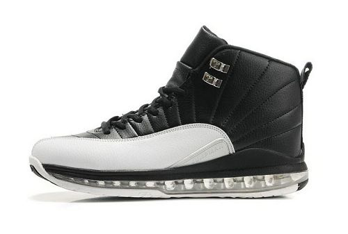 Cheap Air Cushion Jordan 12 Black White Shoes - Click Image to Close