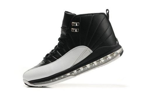 Cheap Air Cushion Jordan 12 Black White Shoes - Click Image to Close