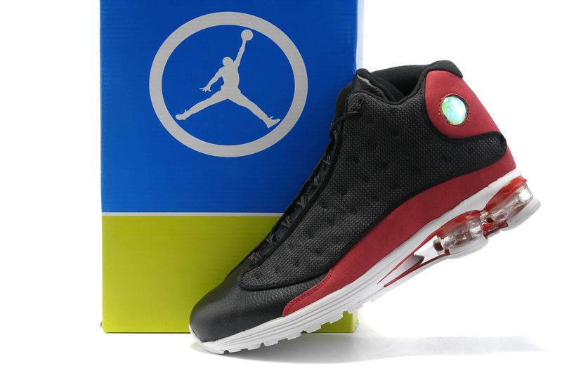 Cheap Air Cushion Jordan Shoes 13 Black Red Shoes - Click Image to Close