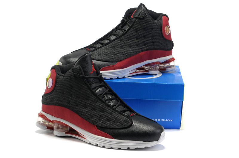 Cheap Air Cushion Jordan Shoes 13 Black Red Shoes - Click Image to Close