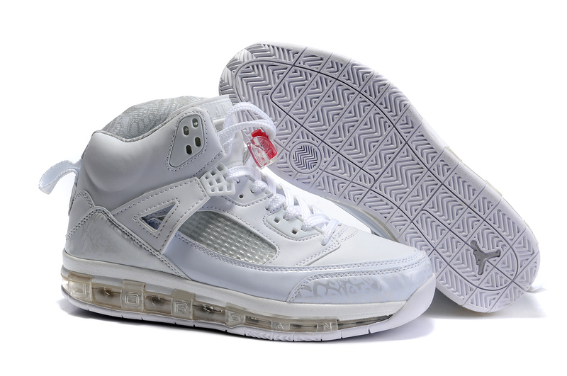 Cheap Air Cushion Jordan 3.5 All White Shoes - Click Image to Close