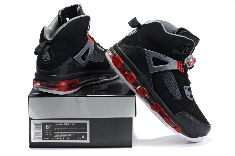 Cheap Air Cushion Jordan 3.5 Black Grey Red White Shoes - Click Image to Close