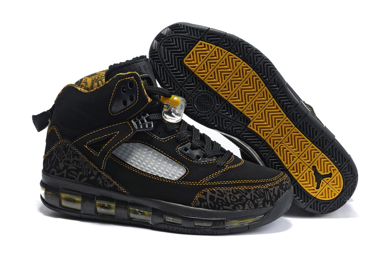 Cheap Air Cushion Jordan 3.5 Black Yellow White Shoes - Click Image to Close