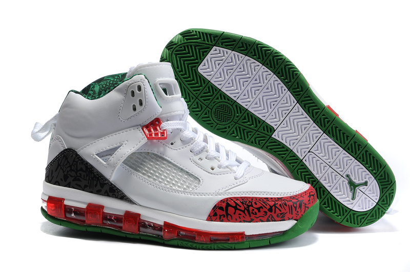 Cheap Air Cushion Jordan 3.5 White Red Black Green Shoes - Click Image to Close