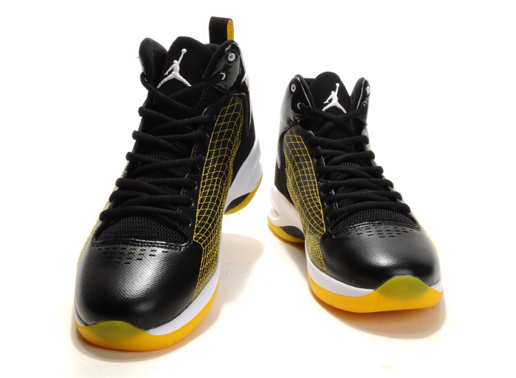 Cheap Air Jordan Shoes Fly Spiderman Black Yellow White - Click Image to Close