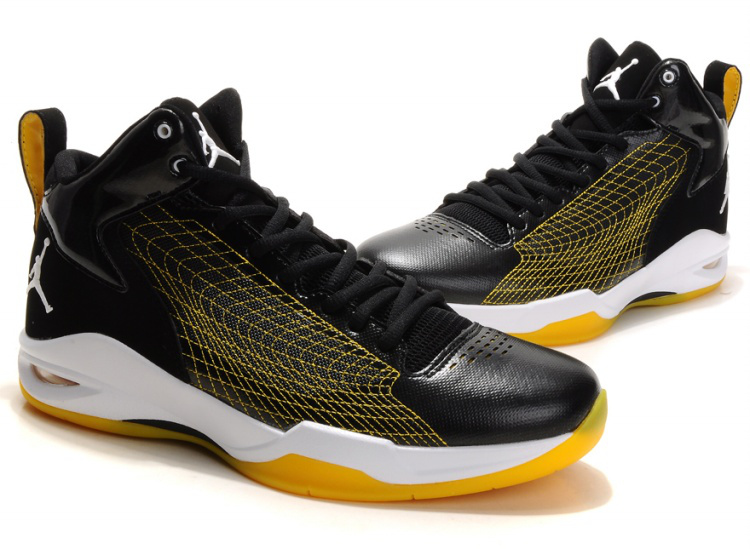 Cheap Air Jordan Shoes Fly Spiderman Black Yellow White - Click Image to Close