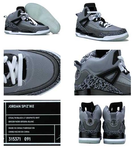 Cheap Air Jordan Spizike Stealth Black Lt Graphite White Shoes - Click Image to Close