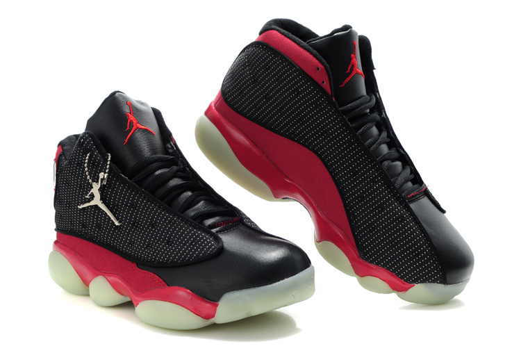 Cheap Air Jordan Shoes 13 Midnight Black White Red