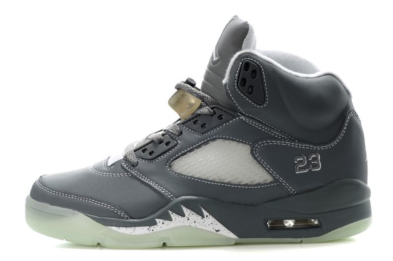 Cheap Air Jordan Shoes 5 Midnight Grey Silver White - Click Image to Close