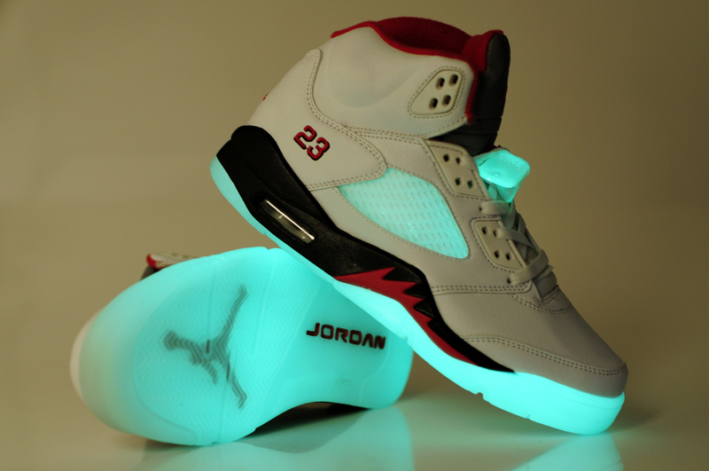 Cheap Air Jordan Shoes 5 Midnight White Black Red - Click Image to Close