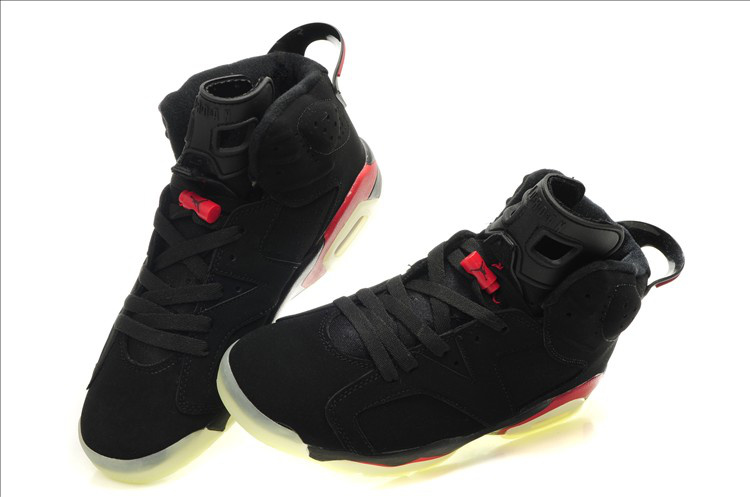 Cheap Air Jordan Shoes 6 Midnight Dark Black White Red