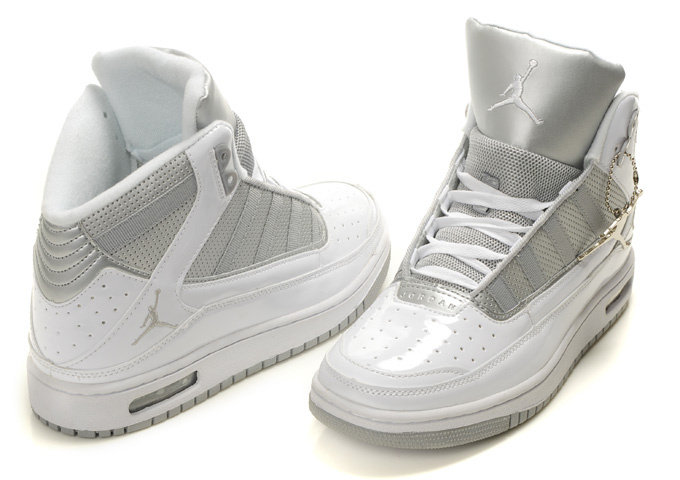 2011 Air Jordan White Silver Shoes - Click Image to Close