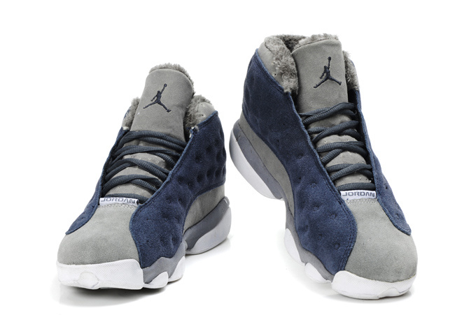 Cheap Air Jordan Shoes 13 Warm Blue Grey - Click Image to Close