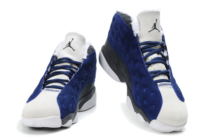 Cheap Air Jordan Shoes 13 Warm Blue White - Click Image to Close