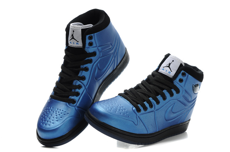 New Air Jordan 1 Shoes High Heel Blue Black