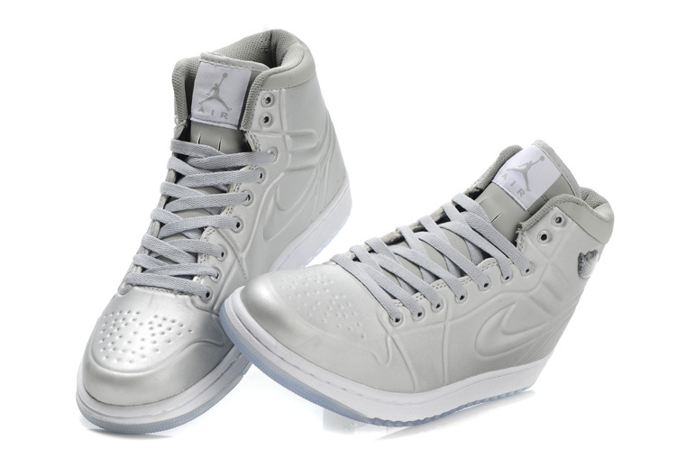 New Air Jordan 1 Shoes High Heel Grey