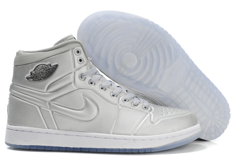 New Air Jordan 1 Shoes High Heel Grey - Click Image to Close