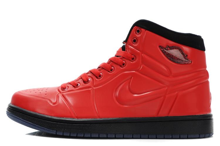 New Air Jordan 1 Shoes High Heel Red Black - Click Image to Close